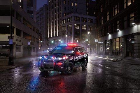 Ford Police Interceptor with DEW PD series of ballistic door panels.