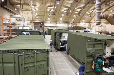 DEW Plant in Miramichi, Military Shelter Production